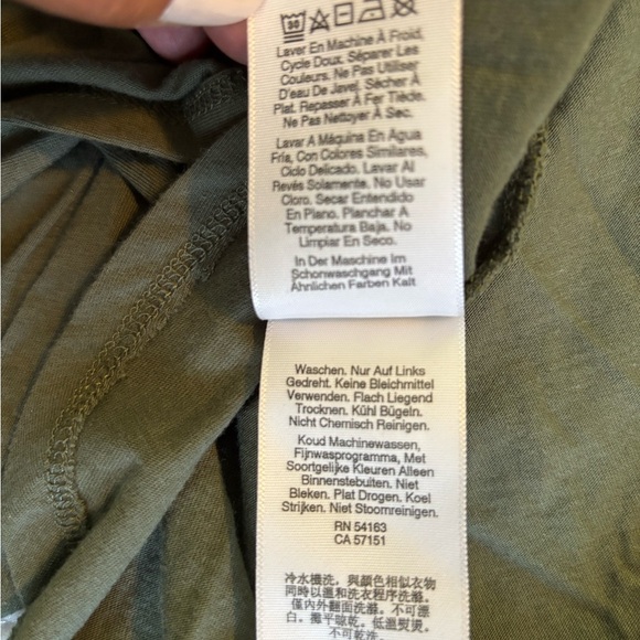 NWOT DKNY Olive Casual Dress, XL, drawstring waist, comfortable, Embellished - Picture 2 of 8